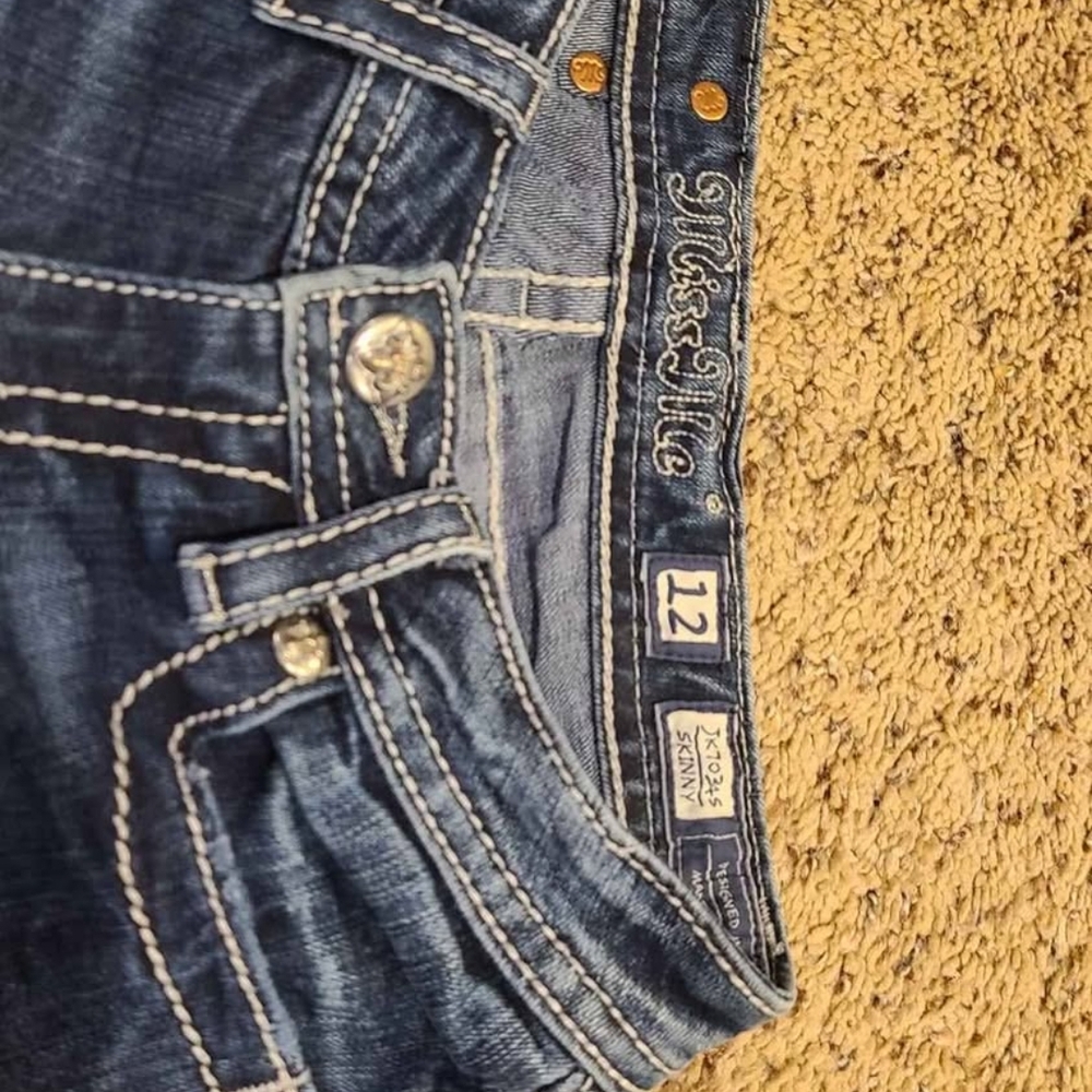 Miss Me Girls Dark Blue Skinny Jeans
